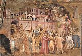 Andrea Bonaiuti Da Firenze Canvas Paintings - Christ Bearing the Cross to Calvary